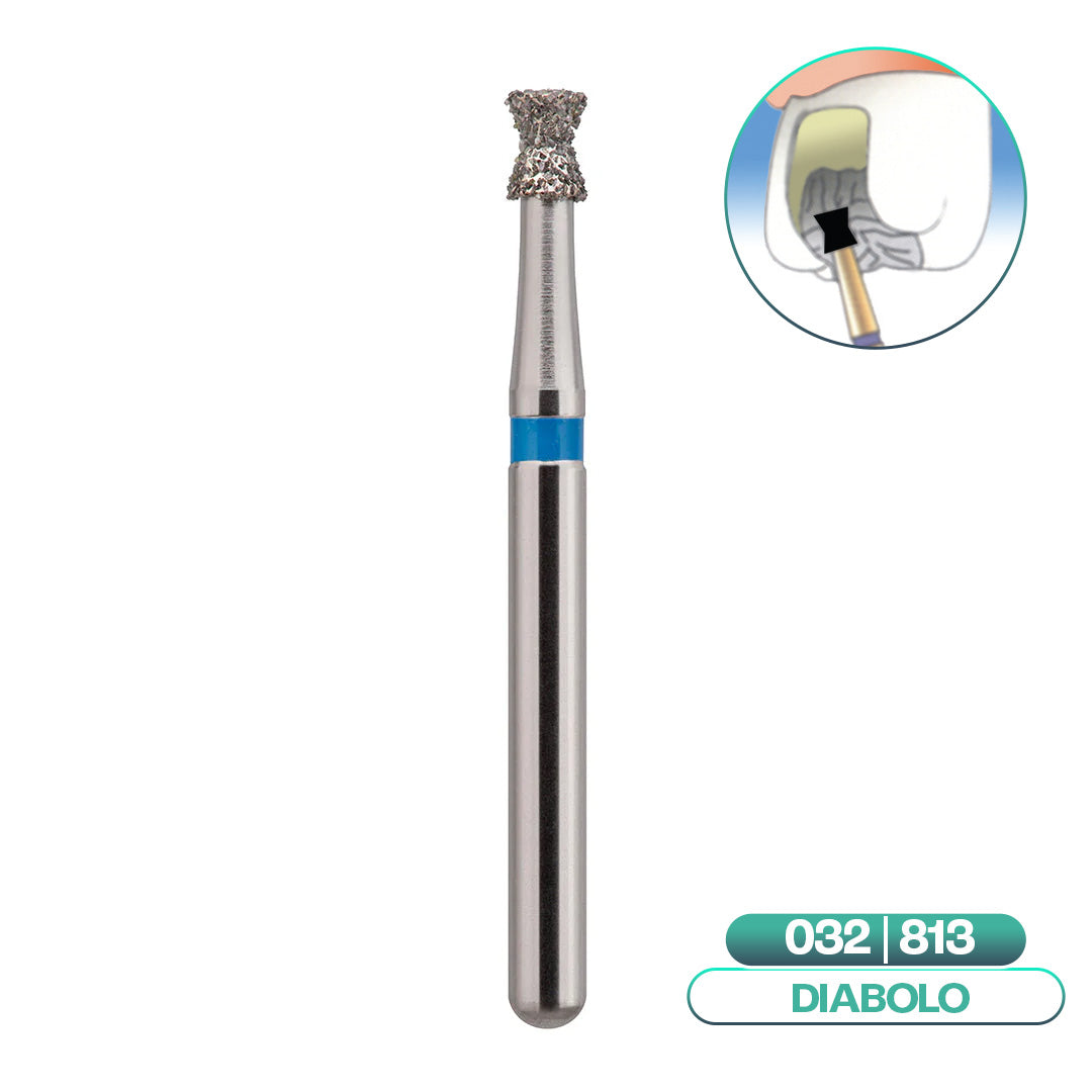 Fraises diamantées diabolo 813L - ISO 032L - COOL CUT