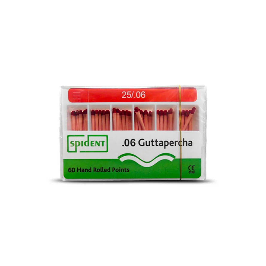 Boîtes de 60 pointes coniques de gutta-percha ISO TAPER - 4 ou 6 %
