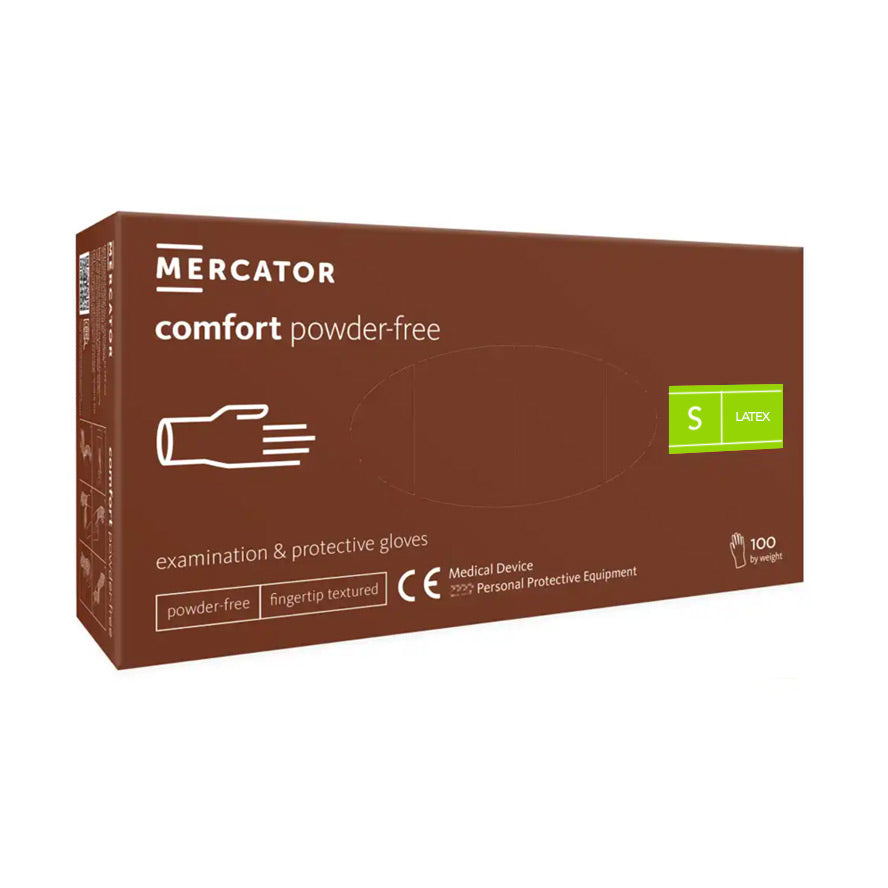 Gants d'examen et de protection x100 - Latex sans poudre - MERCATOR - Dental Coop - oofti.fr