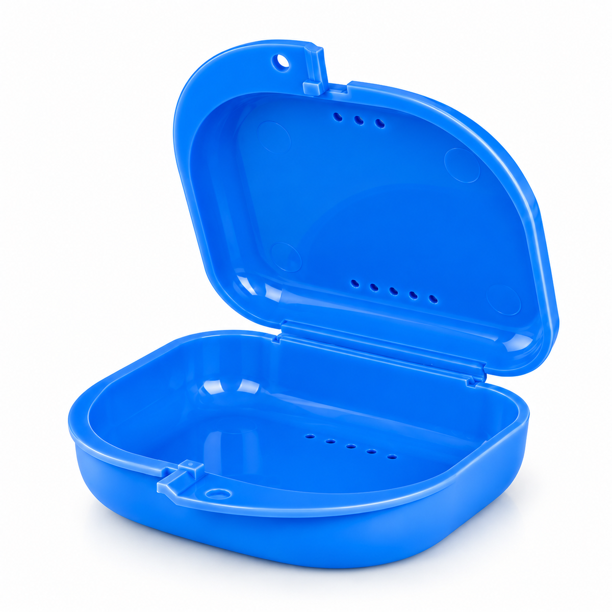 Vue ouverte de la boîte de rangement pour appareil mobile Cotisen avec 8 trous de ventilation pour cabinet dentaire