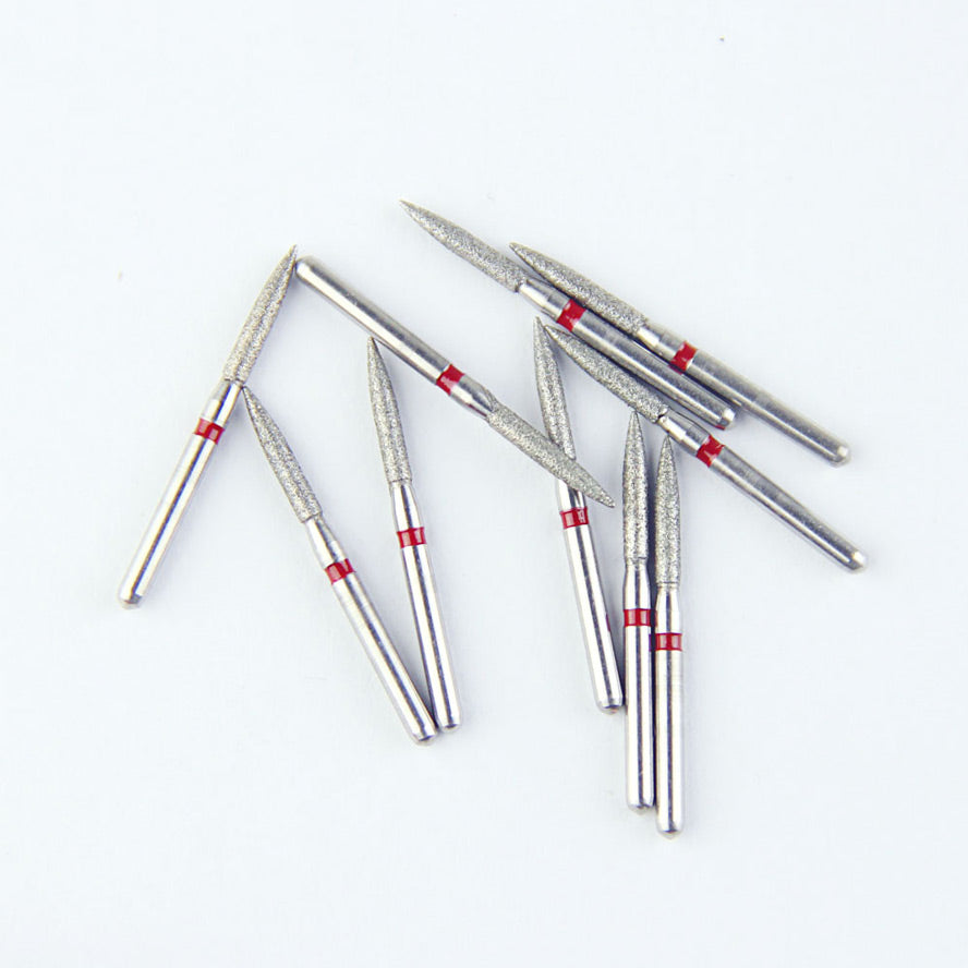 Fraises Diamantée FG x5 - Tête pointu - Hauteur 22 mm - Iso : 249 - DIAN FONG - Dental Coop