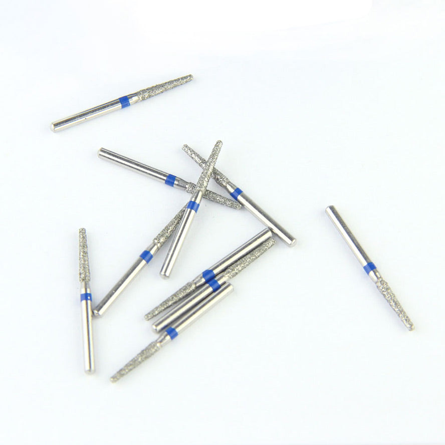 Fraises Diamantée FG x5 - Tête Bord arrondi conique - Hauteur 22 mm - Iso : 546 - DIAN FONG - Dental Coop