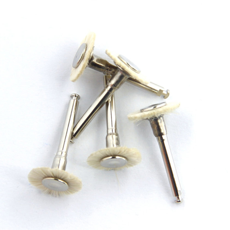 Brosse de polissage douce en poils de chèvre - Tête plate R1G - DIAN FONG - Dental Coop