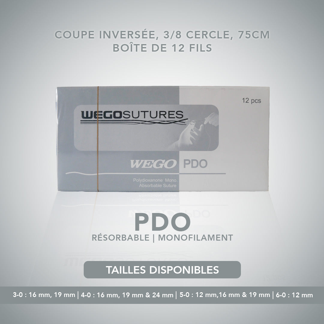 Fil de suture PDO - Monofilament - Boîte de 12 - WEGO