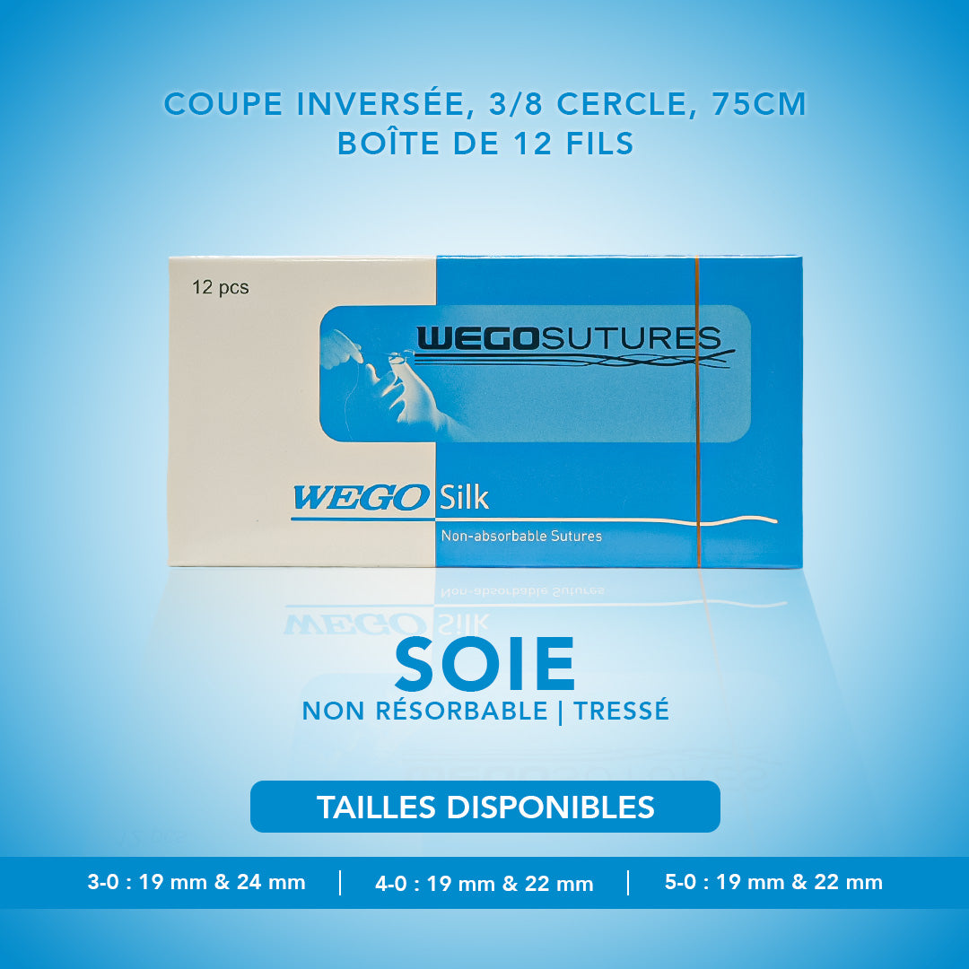 Fil de suture Soie - Boîte de 12 - WEGO