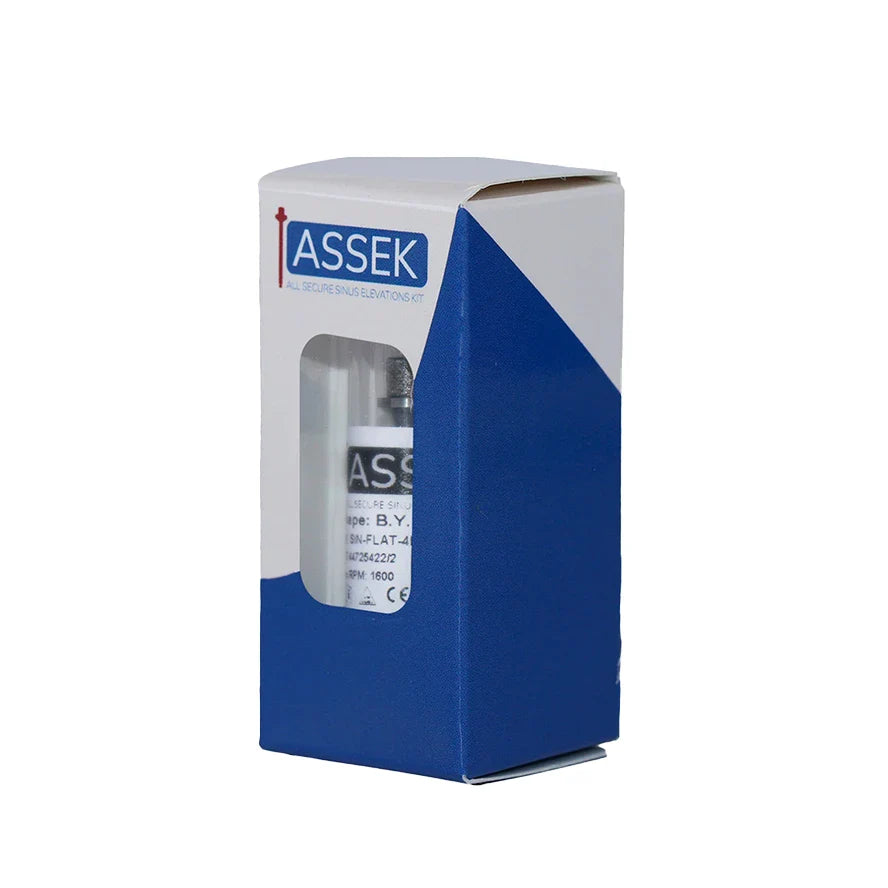 Fraises Diamond Bur ASSEK – élévation sinus – tête concave non coupante – ostéotomie sécurisée – diamètre 4 mm – butée – 34 mm