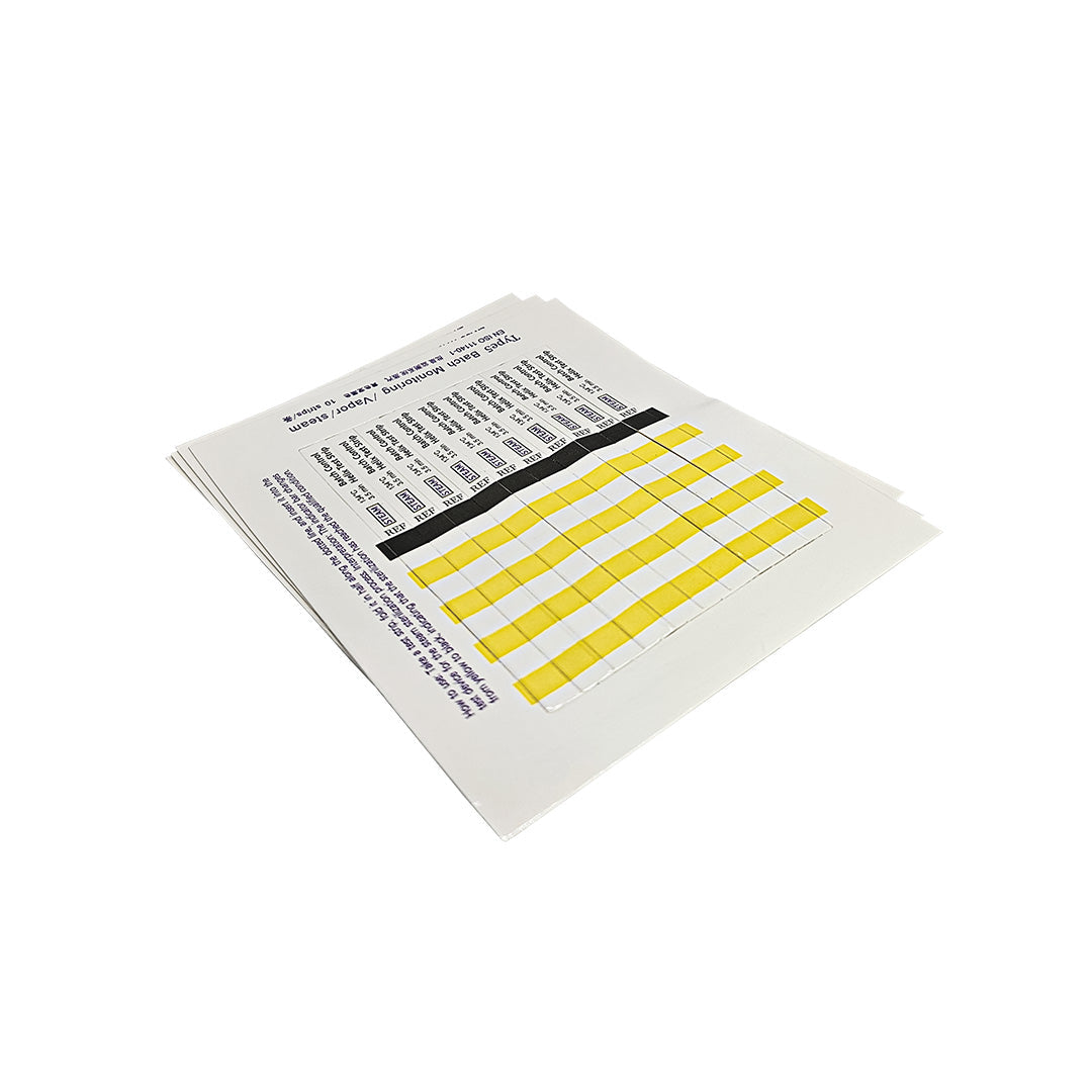 Tests Helix Tianrun pour le contrôle de la stérilisation à la vapeur (121°C - 15 min / 134°C - 3.5 min). Contient des tubes, des adaptateurs bleus et des indicateurs chimiques pour la validation des autoclaves hospitaliers et cliniques.