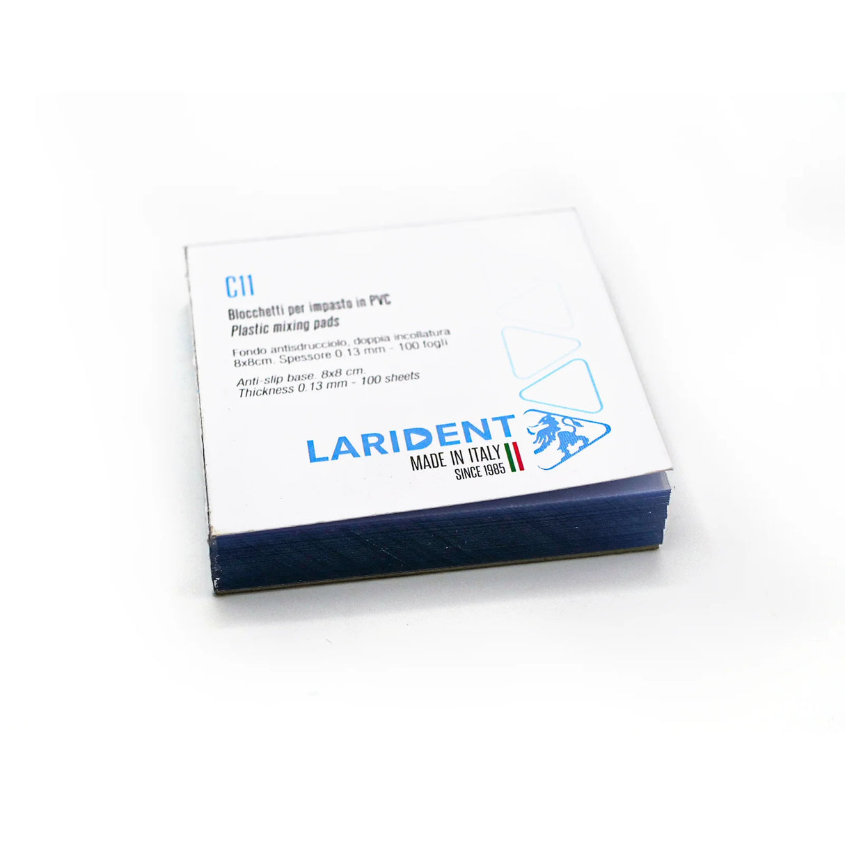 Lot de 6 blocs de mélange en PVC 100 feuilles à spatuler 8x8cm - Larident