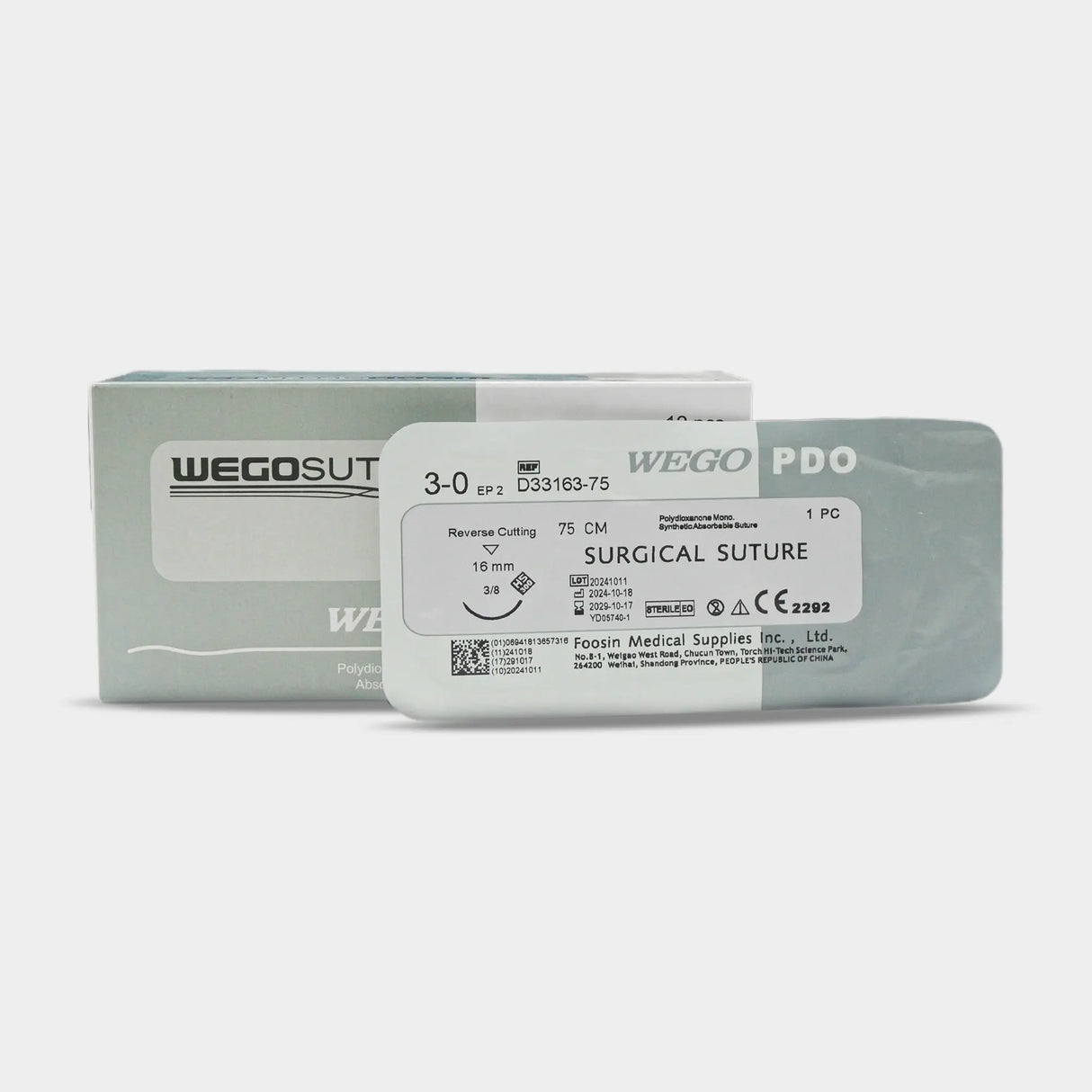 Fil de suture PDO - Monofilament - Boîte de 12 - WEGO