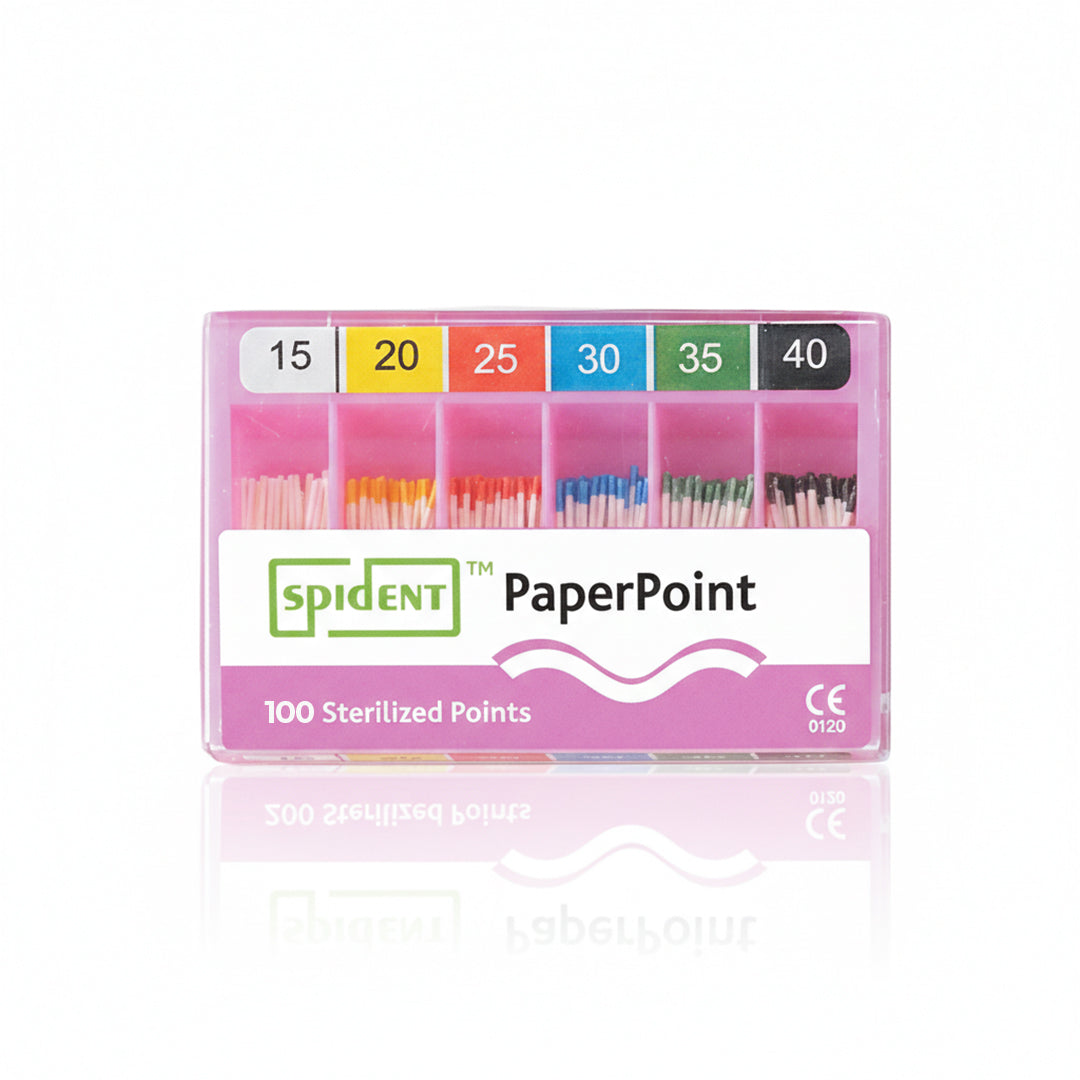 Box of 100 absorbent paper tips in 4 or 6%