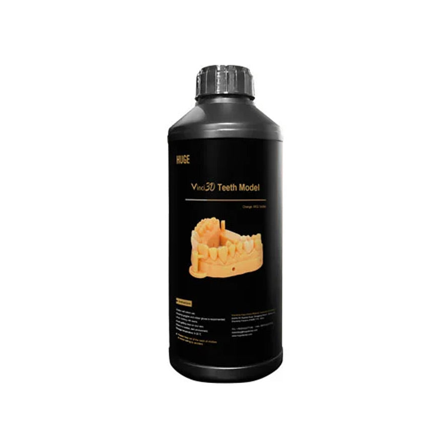 Résine pour model 3D - 1 kg - HUGE - oofti.fr Résine 3D dentaire Huge 1kg pour imprimante LCD/DLP - Flacon de résine pour modèles dentaires 3D