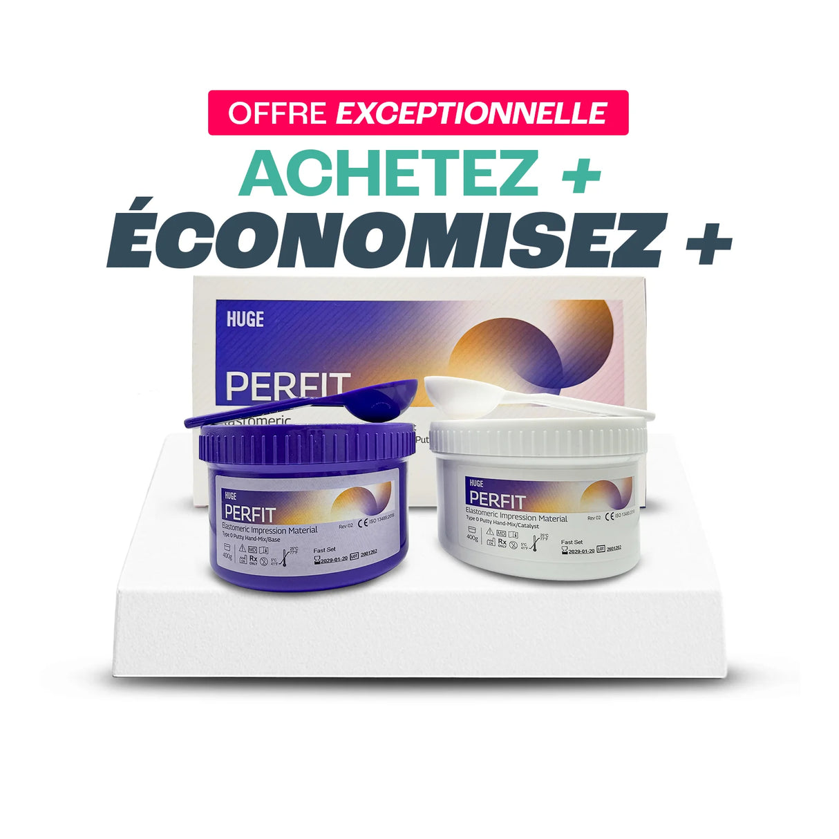 Perfit Current Putty 400 g x 2 - FAST - HUGE - matériau d'empreinte - oofti.fr