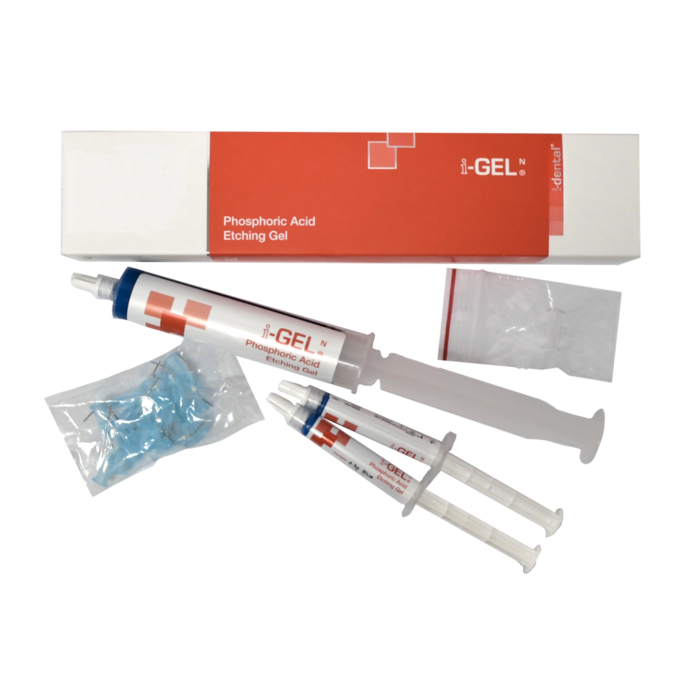 Le i-GEL est un gel de gravure à l'acide phosphorique, spécialement conçu pour la préparation de surfaces dentaires avant des procédures dentaires diverses. Ce produit se présente sous forme de gel et de liquide, contenant une concentration élevée de 37% d'acide phosphorique, assurant une performance optimale.