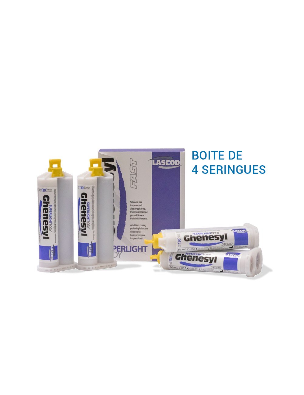 Silicone par addition de grande précision Ghenesyl SUPERLIGHT™ LITE boite 4 cartouches de 50 ml - oofti.fr