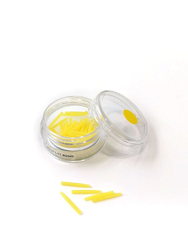 Lot de 40 tenons cylindro coniques calcinables jaunes longueur 11,4 mm, diamètre 1,28mm - oofti.fr