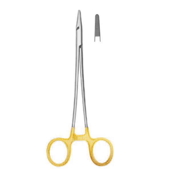 Porte-aiguille Crile-Wood 15cm en carbure de tungstène - oofti.fr