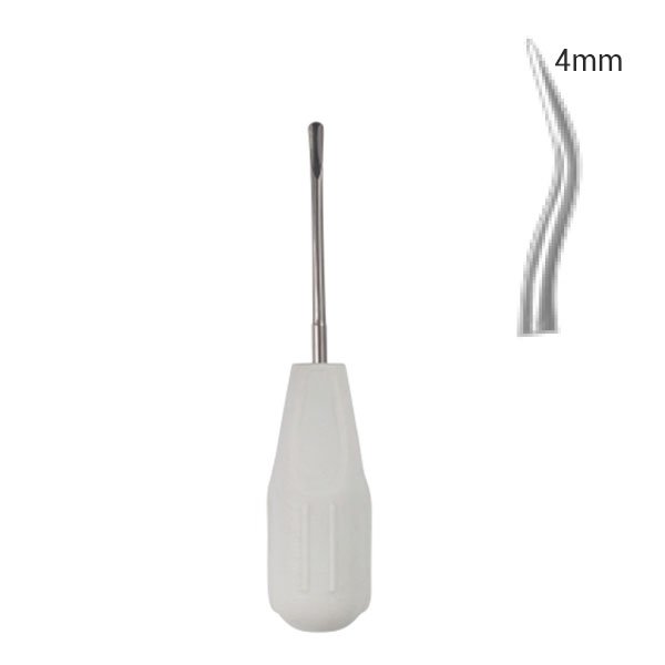 Elévateur luxateur à contre angle 4mm manche silicone - oofti.fr