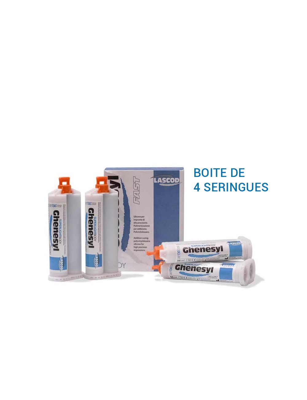 Silicone par addition de grande précision Ghenesyl LIGHT™ LITE : boite 4 cartouches de 50 ml - oofti.fr