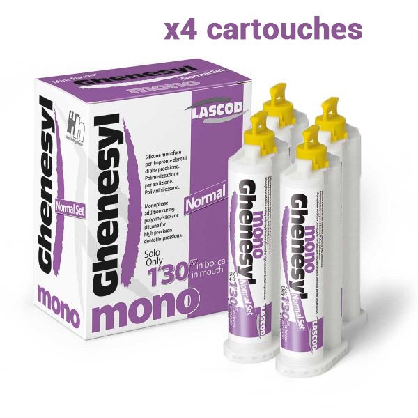 Ghenesyl Mono Silicone par addition monophase : boite 4 cartouches de 50 ml - oofti.fr