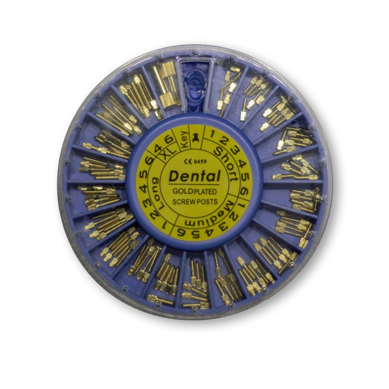 Coffret de 120 Screw Posts plaqué or - coffret rosace 120 pièces - oofti.fr