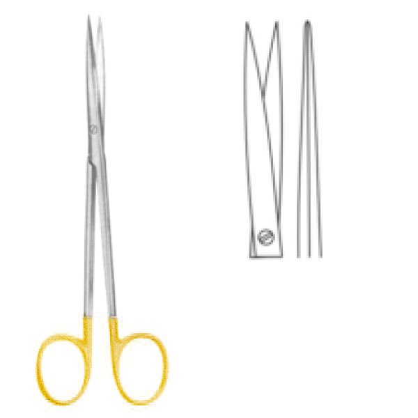 Ciseaux Metzenbaum droits 16cm carbure de tungstène bout en pointe - oofti.fr