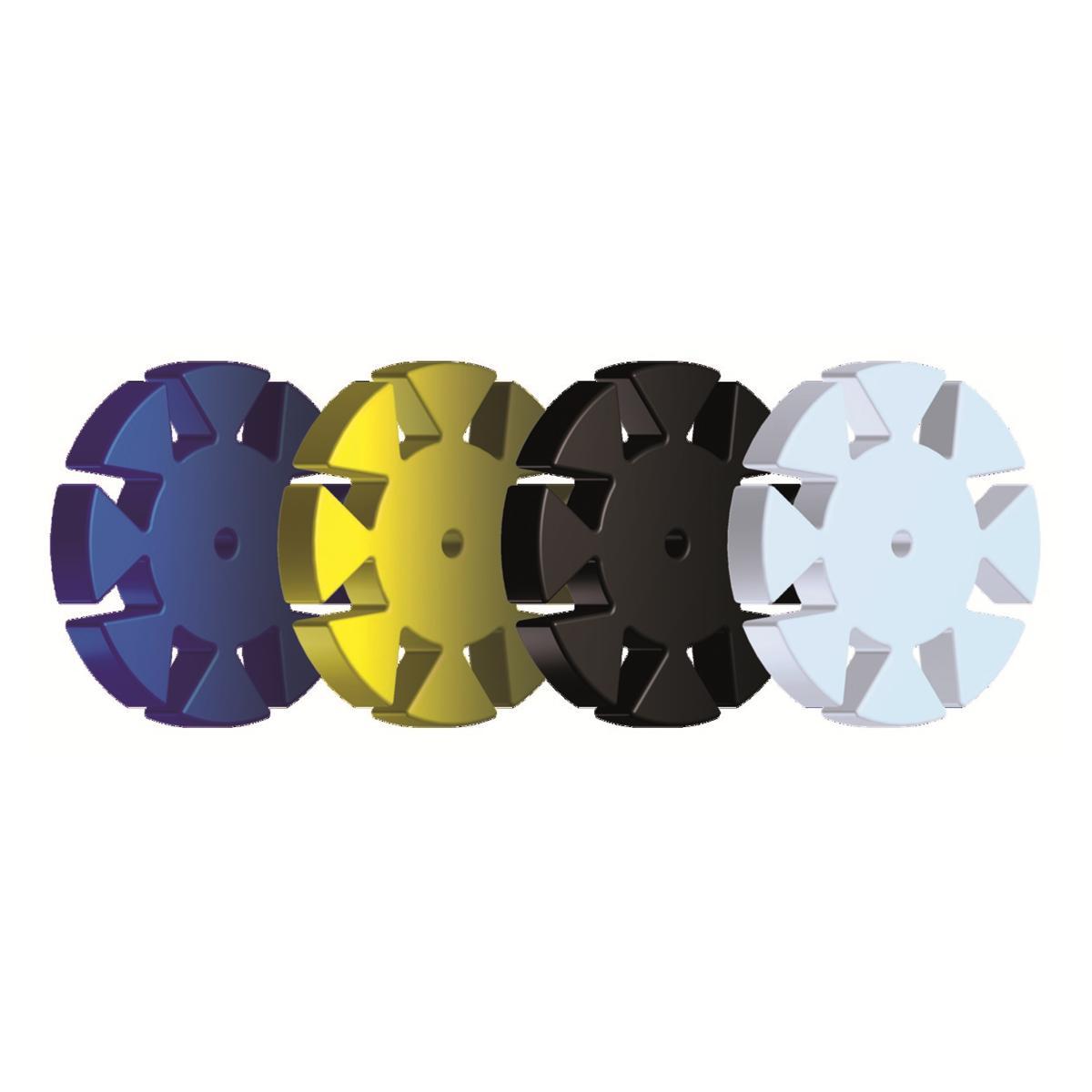 Safety Memo Disc (SMD) pour le contrôle de la fatigue cyclique des instruments rotatifs d'endodontie. Grâce à leur forme de papillon, ils sont idéals pour un contrôle visuel facile des utilisations de chaque instrument, ainsi que le risque de rupture par fatigue excessive. Retirez un pétale chaque fois que l'instrument est utilisé. Diamètre : 0,5 mm