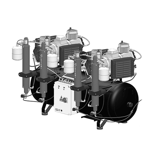 Compresseur Double Sixcylindre triphasé AC1200 - Cattani - oofti.fr