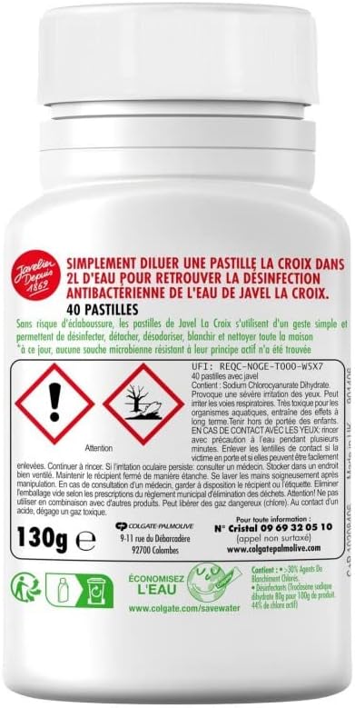 Javel en pastilles - 40 unités par boîte | La Croix - oofti.fr