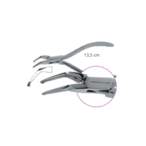 PINCE DE HOW À SERRER LES BAGUES ET LES LIGATURES COUDÉE - 13,5 cm Type 1 - ACTEON - oofti.fr