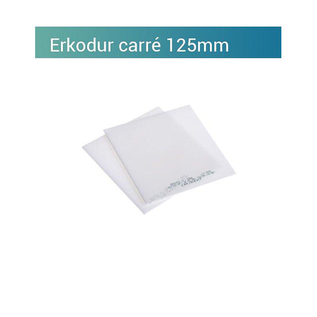 Erkodur transparent - plaque carrée 125x125mm