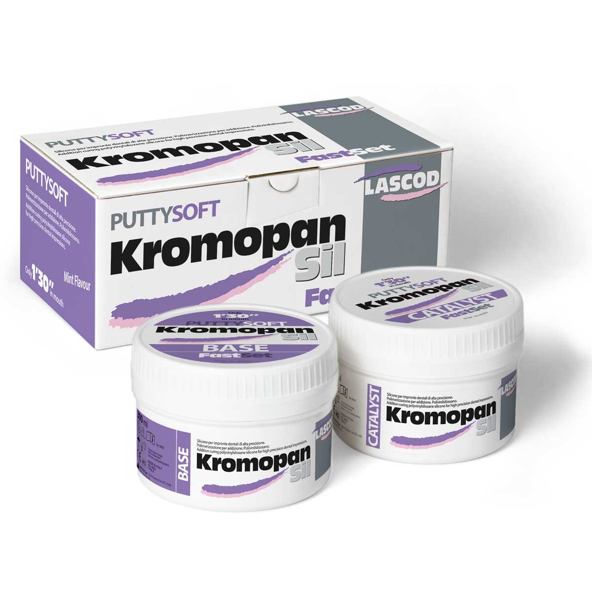 OFFRE DECOUVERTE 1 acheté = 2 livrés Lascod ,Silicone par addition KromopanSil Putty SOFT Fast Set -