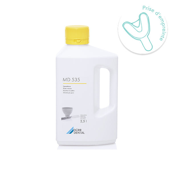 MD 535 Dürr Dental 2,5 L – Dissolvant prêt à l’emploi pour plâtres et alginates. Nettoyage manuel ou ultrasons. Idéal pour instruments, bols et prothèses - oofti.fr