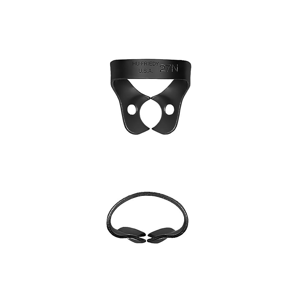 Black Line RDCM27NX de Hu-Friedy est un crampon à digue en acier satiné inoxydable pour prémolaire. Résistance à la corrosion, plus souplesse et mémoire de forme. Revêtement noir pour plus de visibilité. Finition mate pour plus de contraste et moins de réflexion.