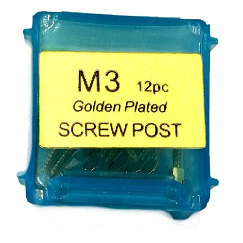 Screw Post plaqué or