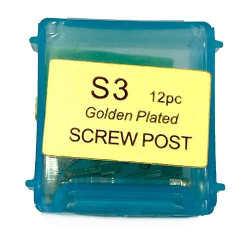 Screw Post plaqué or