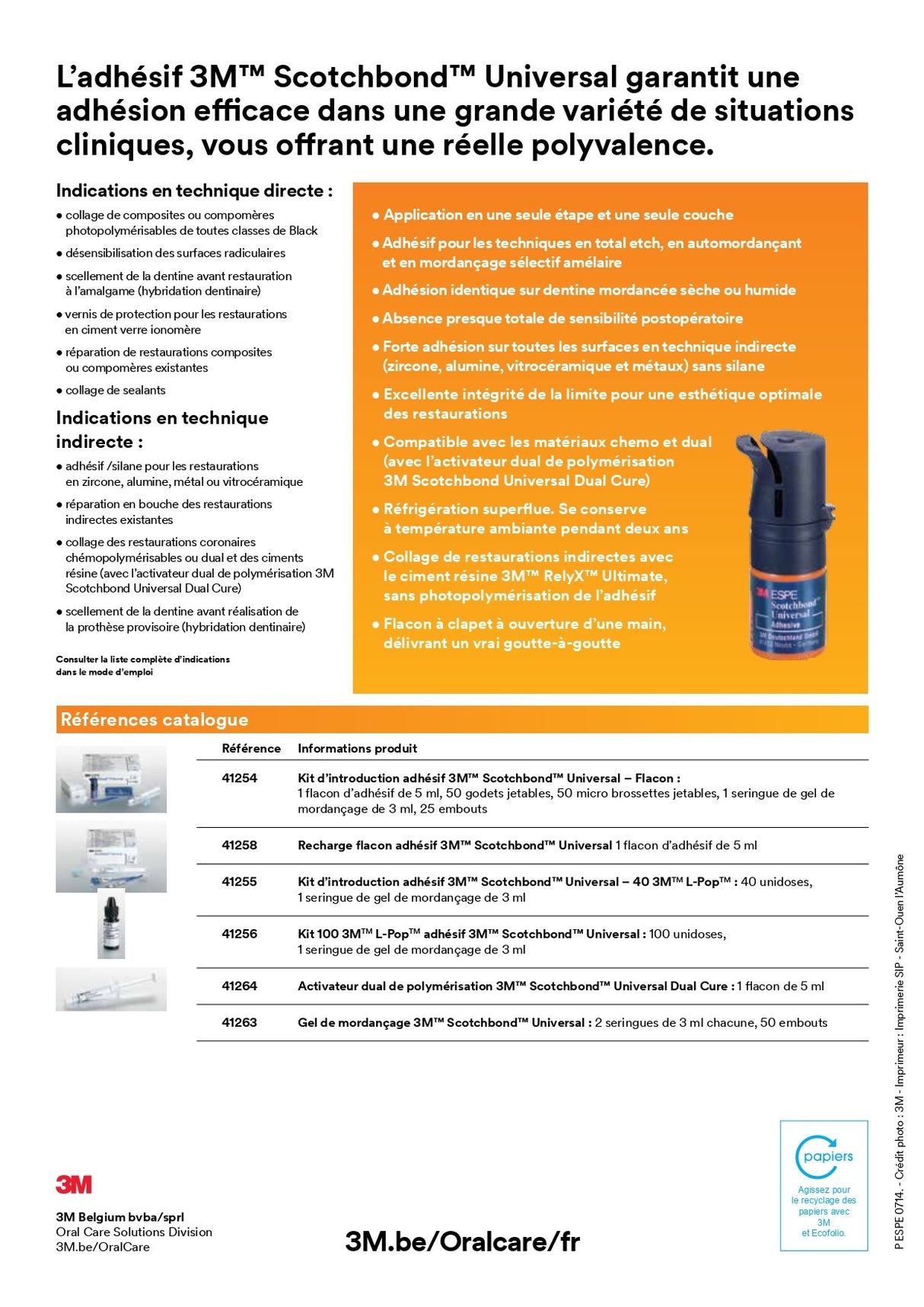 Adhésif 3M™ Scotchbond™ Universal 5mL - oofti.fr