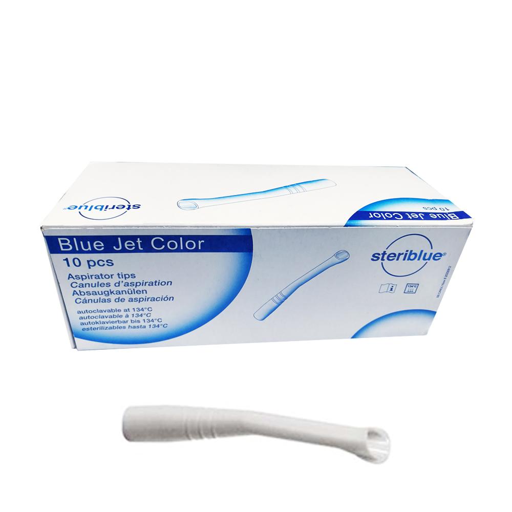 Excellente aspiration Silencieuse Texture mate anti-reflet et agréable au toucher Forme ergonomique et arrondie pour ne pas blesser le patient Longueur 13,7 cm Stérilisables en autoclave jusqu’à 134°C 3 coloris disponibles : gris, bleu et rose Diamètre de 16 mm Conditionnée en boîte de 10 pièces