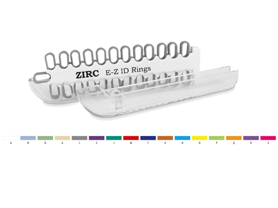 Pour un repérage rapide des instruments. Désinfectables et autoclavables jusqu'à 136°. DM Classe I. Fabricant : Zirc. anneaux conditionnés en distributeur pratique. Petit modèle Ø 3mm, Le distributeur de 25 anneaux 3mm Couleurs : Blanc, Bleu, Verdure, Beige, Gris, Violet, Turquoise, Rouge, Bleu-vif, Jaune-vif, Vert-vif, Orange-vif, Violet-vif, rose-vif.