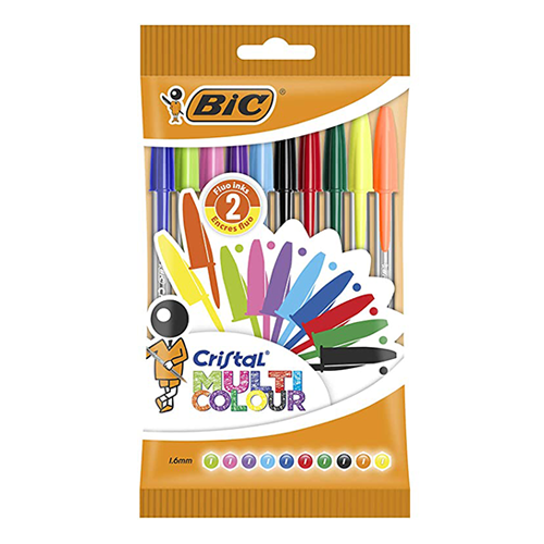 BIC Cristal Multicolour Stylos-bille - couleurs assorties - oofti.fr