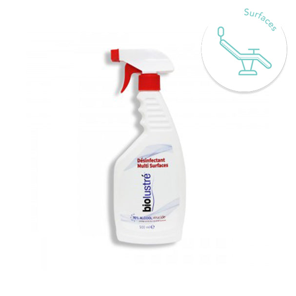 Biolustré Spray 500 ml : désinfectant prêt à l’emploi pour surfaces non poreuses. Formule douce, efficace contre virus, bactéries et champignons. Usage médical ou domestique - oofti.fr