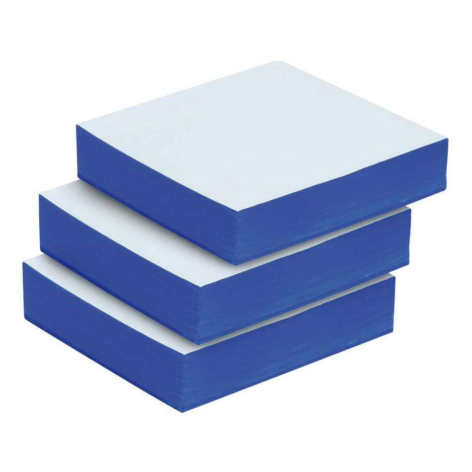 Blocs de mélange en papier recouvert d'une couche de polyéthylène. Propriétés : La base antidérapante évite au bloc de glisser pendant la spatulation. Les feuilles sont solides et les liquides ne transpercent pas. Dispositif médical de classe I. Fabricant : CFPM Nombre de feuilles par bloc : 100