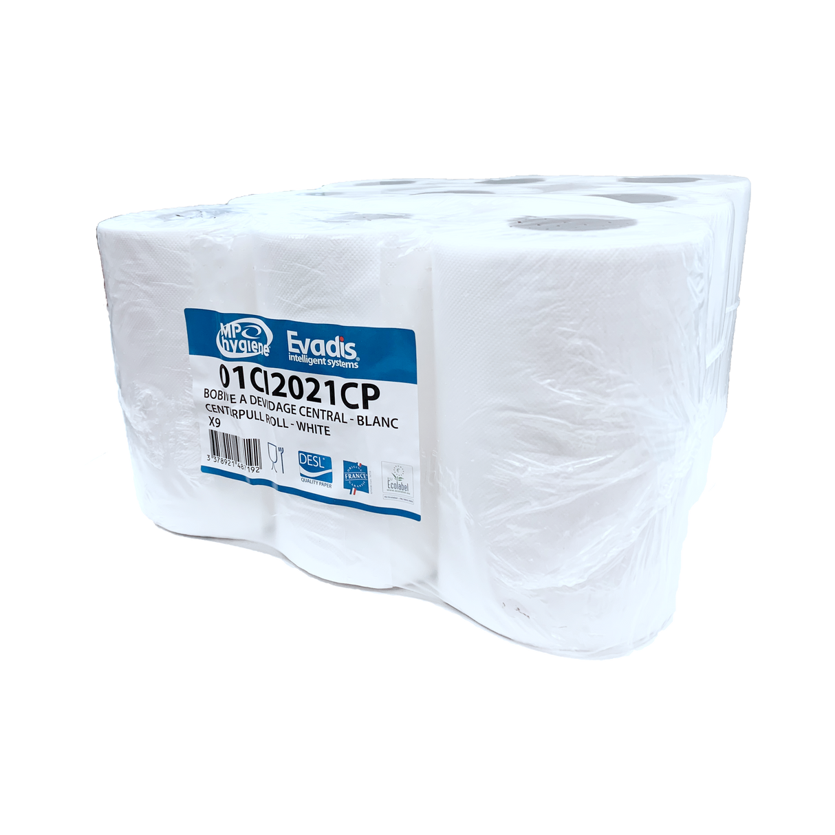 - Essuie-mains en bobine à dévidage central blanc Application - Essuyage des mains Avantages - Résistant - Absorbant Par 9 bobines Données du produit Système M1 Longueur du rouleau 120 m Largeur du rouleau 21.5 cm Diamètre du rouleau 14 cm Pli 1