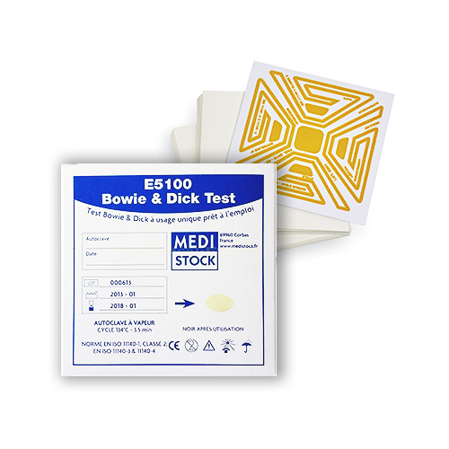 Test de stérilisation Bowie & Dick - MEDI STOCK - oofti.fr