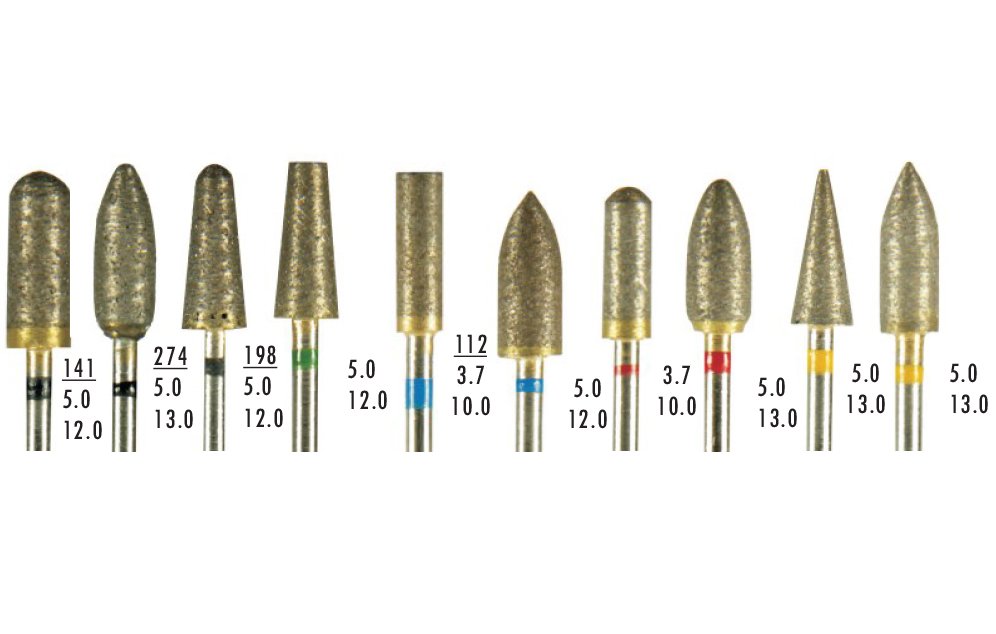 Kit 10 pièces fraises diamantées de finition HP galvanisées à chaud - oofti.fr