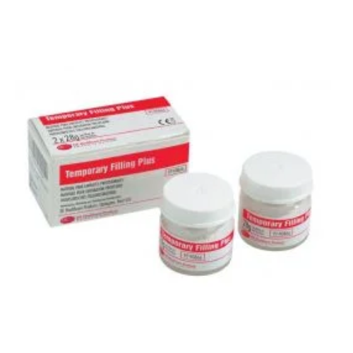 Ciment provisoire pour obturation de haute qualité et longue durée. Prêt à l'emploi à durcissement rapide. Couleur blanc. 2 pots de 28 g ou un pot de 28 g