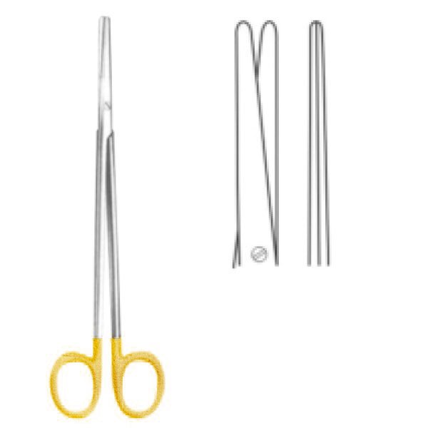 Ciseaux Metzenbaum droits 16cm carbure de tungstène bout rond (mousse) - oofti.fr