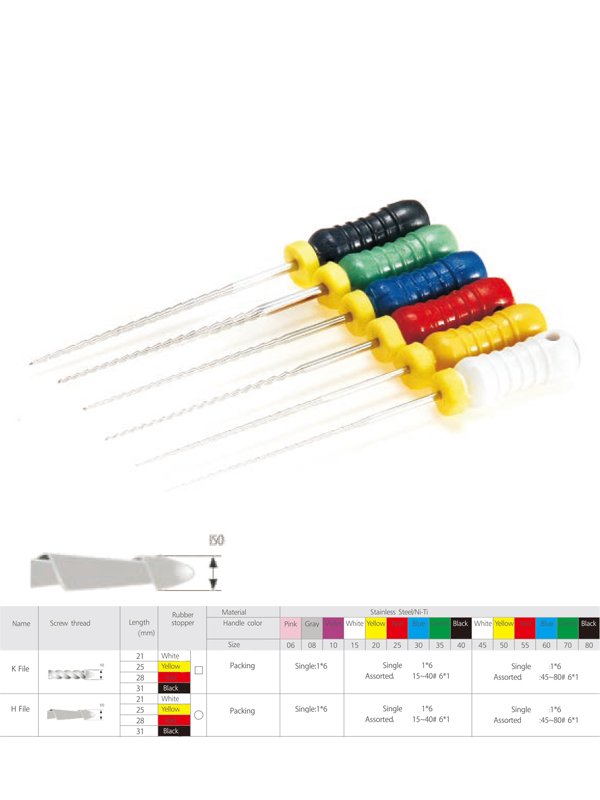 Boîte de 6 limes H-File 28mm - oofti.fr