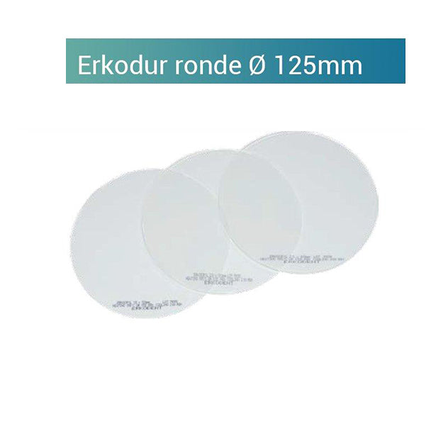 Erkodur transparent - plaque ronde 125mm