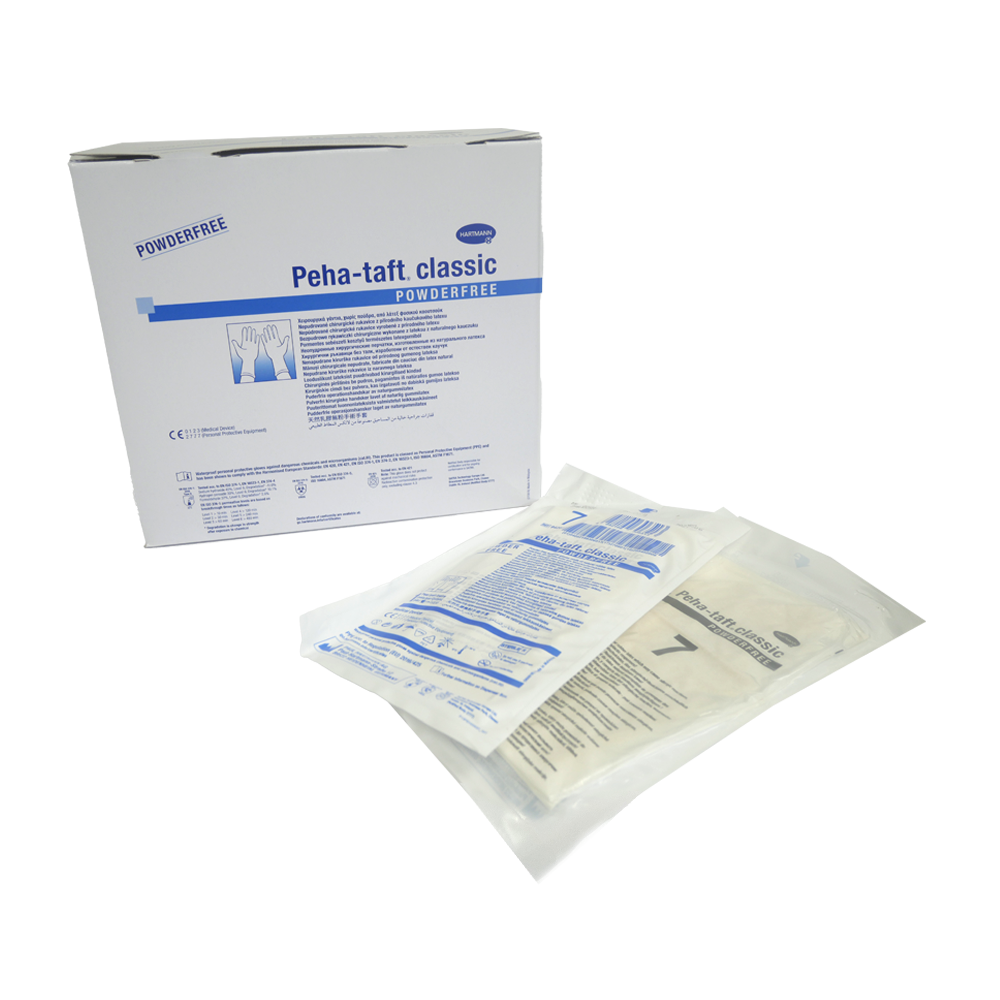 Gants Chirurgie sans Poudre en Latex Naturel | Peha taft Hartmann - oofti.fr