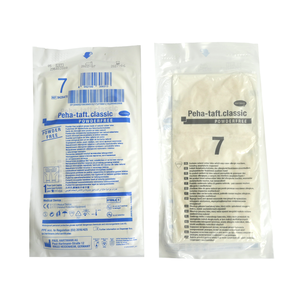 Gants Chirurgie sans Poudre en Latex Naturel | Peha taft Hartmann - oofti.fr